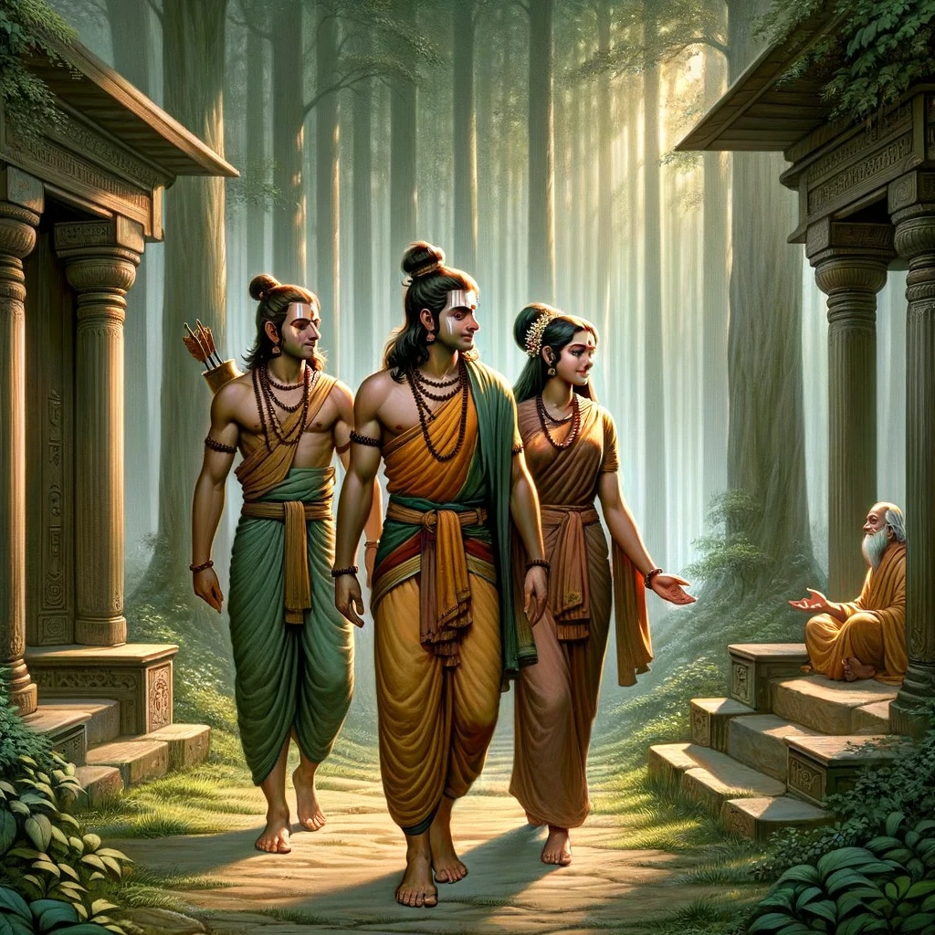 Rama and the Others Enter Agastya’s Hermitage